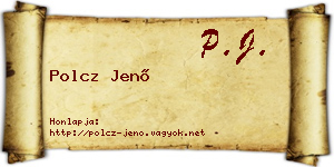 Polcz Jenő névjegykártya